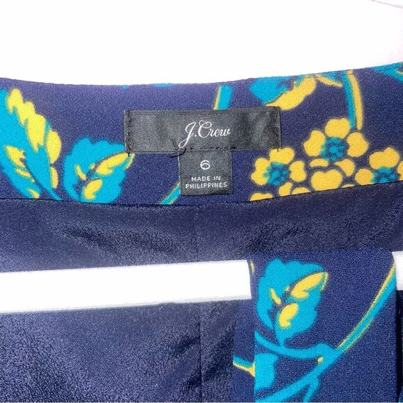 J Crew Wrap Dress Size 6 Long Sleeve Midi Floral Boho - Picture 5 of 10